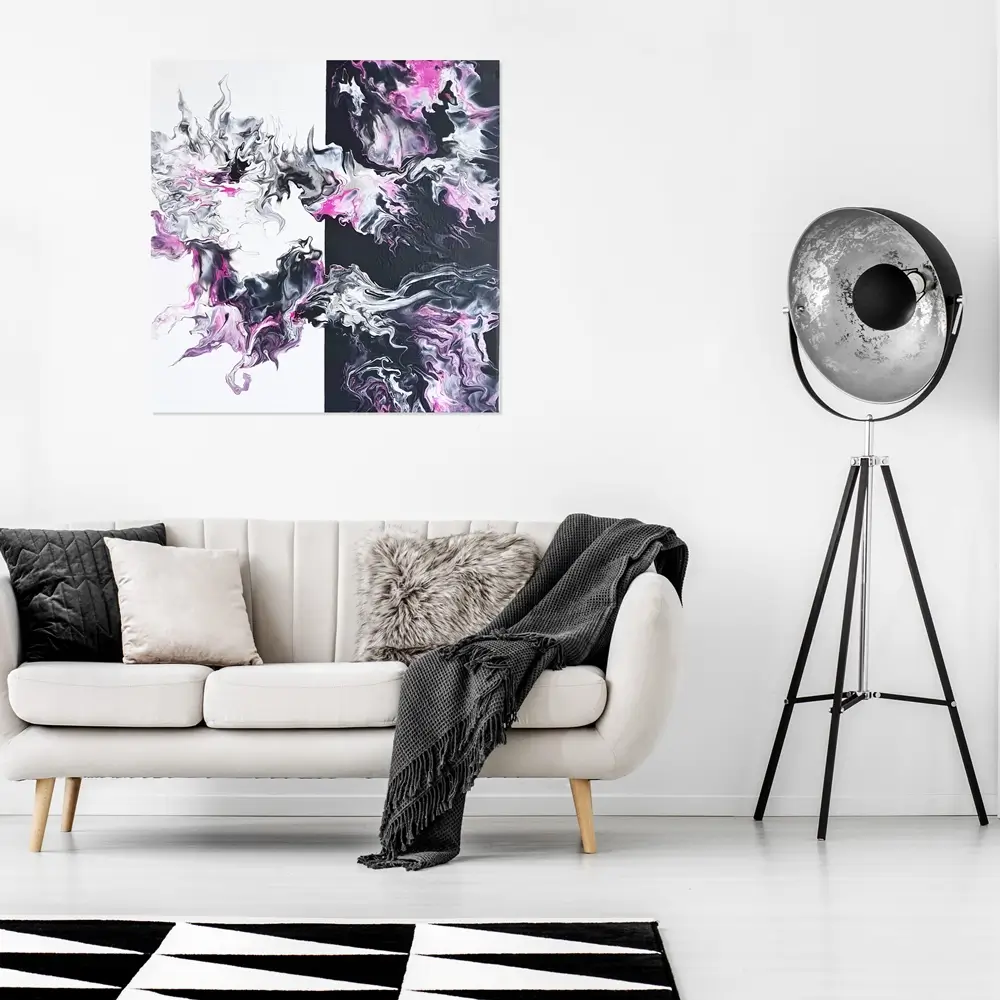 Aranżacja wnętrza z obrazem Chaotic Balance